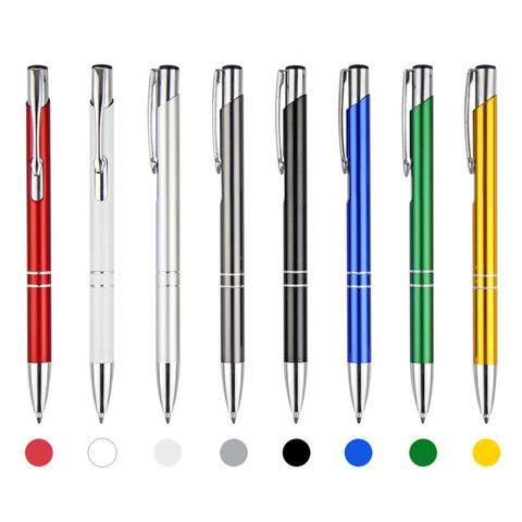 metal Housing Ballpoint Pens Office School Stationery Retractable Ball Point Pen ► Photo 1/6