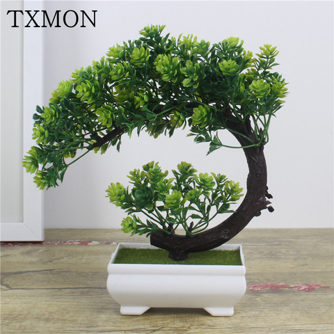 NEW Artificial Plants Bonsai Small Tree Pot Plants Fake Flowers Potted Ornaments For Home Decor Decoration Hotel Garden Decor ► Photo 1/6