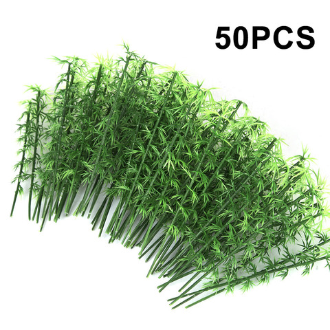 50Pcs 10cm/12cm/15cm Plastic Miniature Model Tree Landscape Bamboo Tree Sand Table Model Decor Trees Model for Scenery Landscape ► Photo 1/6