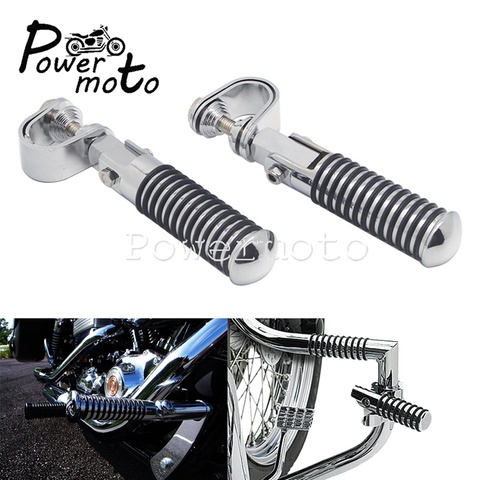 Motorbike Highway O-Ring Folding Adjustable Footpeg Universal Footrest w/Mount Clamp 22mm/25mm/28mm/32mm/38mm Bar Tube Foot Peg ► Photo 1/6