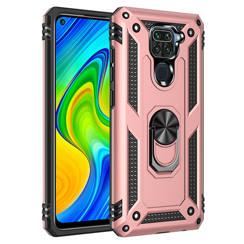 Phone Case For Xiaomi Redmi Note 9S 9 Pro MAX Heavy protection Shockproof Anti Fall Armor Hard Magnetic Ring Bracket Back Cover ► Photo 1/6