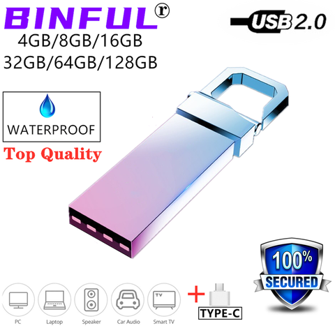 BiNFUL 2 IN 1 Type-c usb flash drive pendrive 4G 8G 16G 32G pen drive flash disk 64GB 128GB high speed memory stick flash drive ► Photo 1/6