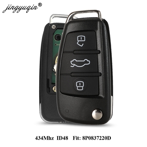 jingyuqin Car Remote Key for Audi A3 S3 A4 S4 TT 434MHz ID48 8P0837220D 8X0837220D  220D 2005-2013 ► Photo 1/5