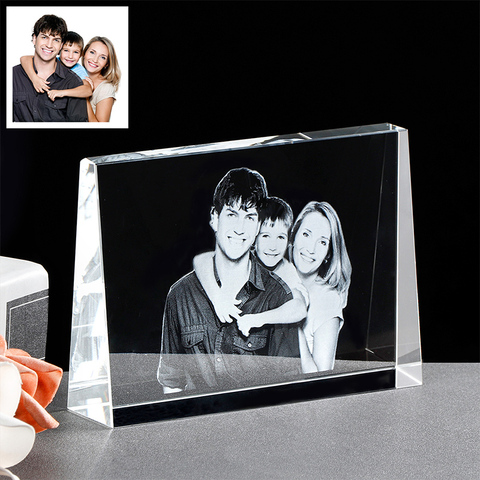 2D Personalised Clear Big Glass Photo Frame Customized Photo Album Square Picture X'mas Gift Keepsake Wedding Party Souvenir ► Photo 1/1