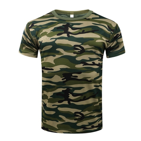 Breathable Camouflage T-Shirt Quick Dry Tights Army Tactical Mens Compression T-Shirt Fitness Bodybulding Running cycling  HF ► Photo 1/6