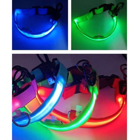 Luminous Dog Collar Led USB Collar Personalized Rechargeable Light Pet Dogs Puppy Accessories For Small Large Dog Supplies ► Photo 1/6