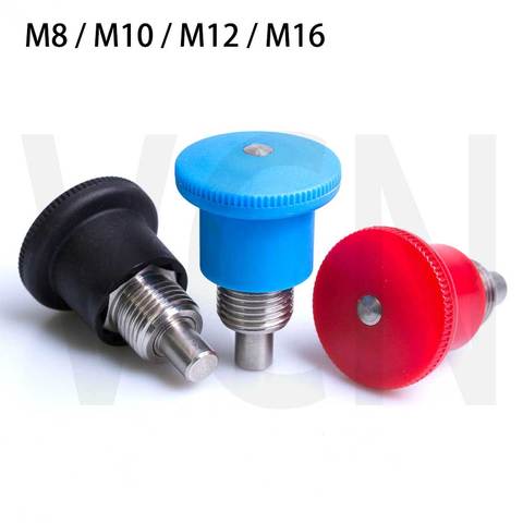 Locking spring screw/ dowel Indexing plunger,index plungers,VCN218 , Mini type,plastic knob , stainless steel, M8 M10 M12 M16 ► Photo 1/6