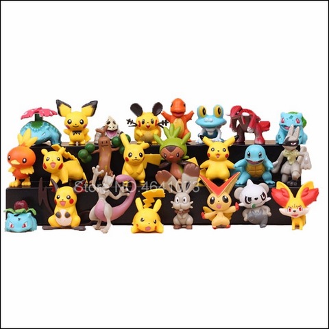 24pcs/set 4-5cm Anime Toys for Kids Christmas Gifts Cartoon Anime pokemon Action Figure Toys Model Decoration toy set ► Photo 1/6