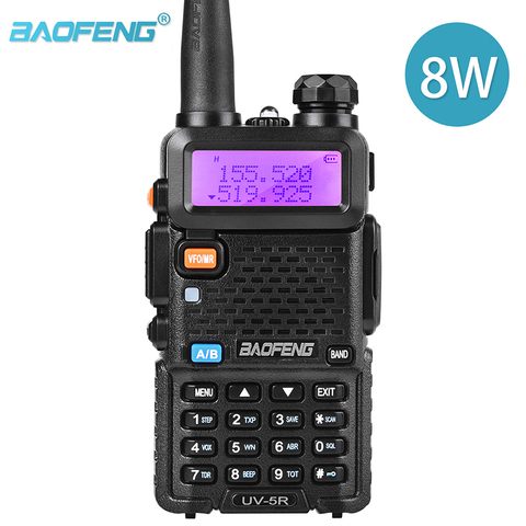 BaoFeng UV 5R Two Way Radio Real 8W 10KM 128CH Dual Band VHF(136-174MHz)UHF(400-520MHz) Amateur Ham Portable Walkie Talkie ► Photo 1/6