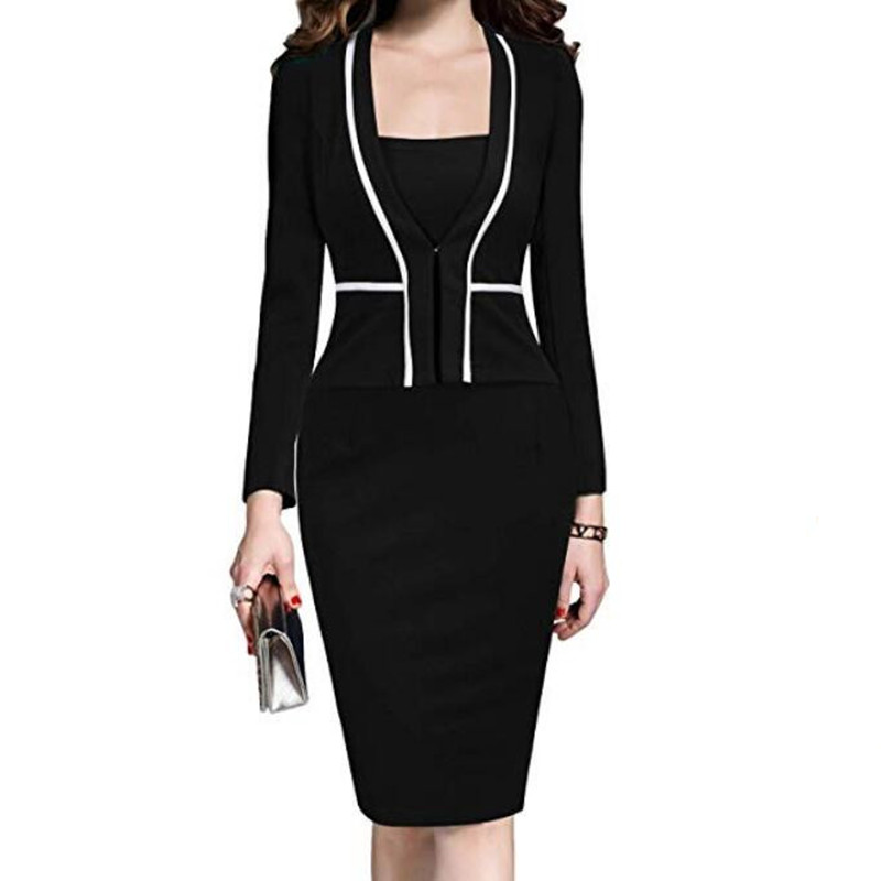 Womens Elegant Vintage Office Wear To Work Party Bodycon Pencil Career Dresses