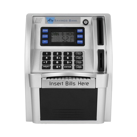 ATM Savings Bank Toys Kids Talking ATM Savings Bank Insert Bills Perfect for Kids Gift Own Personal Cash Point Drop Shipping ► Photo 1/6