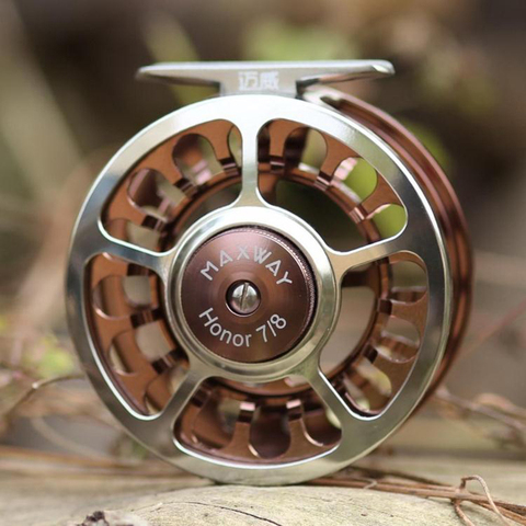 Maxway Honor Double Colors Full Metal Waterproof Fly Fishing Reel 3/4 5/6 7/8 9/10 WT Gold Cup CNC-machined Fly Reel For Trout ► Photo 1/6