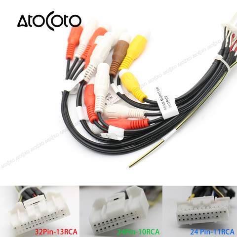 AtoCoto 24/32 Pin Car Radio Wire Harness Adapter RCA AUX Cable for Pioneer AVIC F940BT F30BT F900BT F90BT X850BT Z150BH ► Photo 1/6