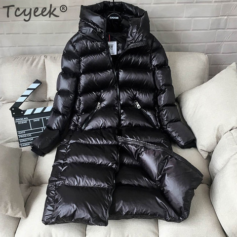 Tcyeek Winter Jacket Women Down Coat Female Thick 90% White Duck Down Jacket Womens Long Coats Warm Hooded Clothes 2022 LWL1040 ► Photo 1/6