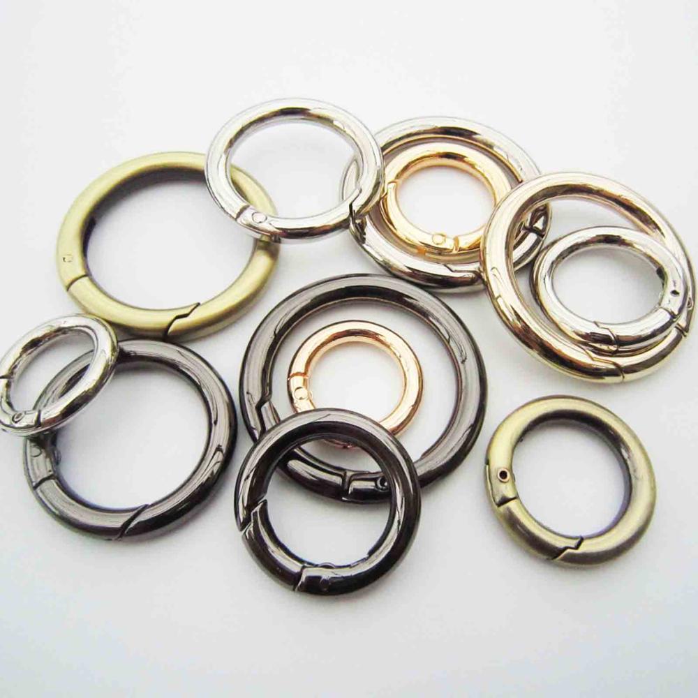 Metal Spring Gate O Openable Ring For Keyring Leather Bag Belt Strap Dog Buckle 