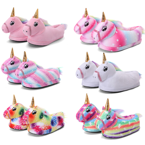 Fashion Unicorn Slipper Children Onesie Pajamas Shoes Baby Girl Slippers for Adult Unicorn Home Shoes Baby Girls Unicorn Shoes ► Photo 1/6