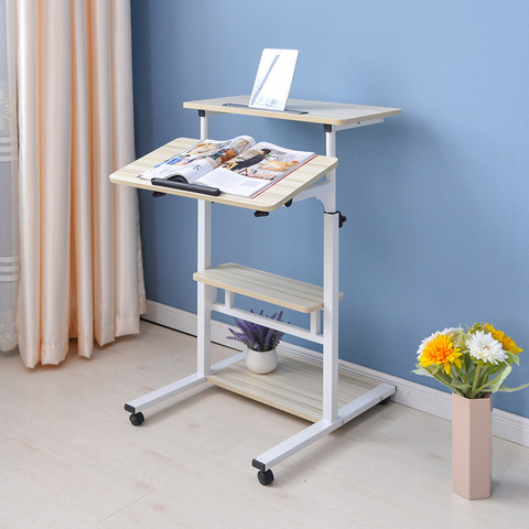 Standing Laptop Desks Adjustable Computer Table for Bedroom Lift Up Bed Table Big Table Size Adjustable Height Computer Desk ► Photo 1/6