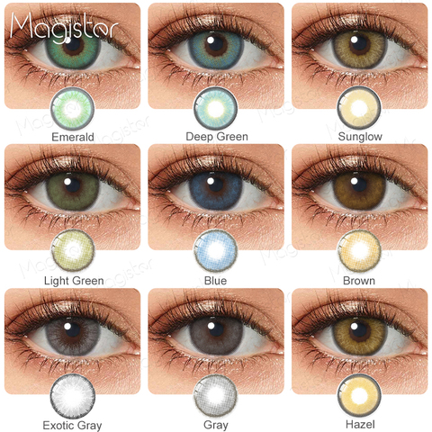 2pcs/Pair Contact Lenses Colored Contact Lenses for Eyes Colored Yearly Blue Brown Colorful Beauty Eye Contact Lenses Eye Color ► Photo 1/6