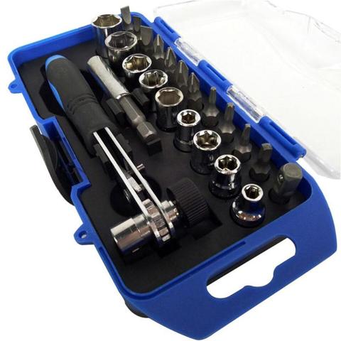 23pcs Sleeve Screwdriver Ratchet Wrench Socket Spanner Drill Repair Tool Drill Combination Kits for Car Bike Repair ► Photo 1/6