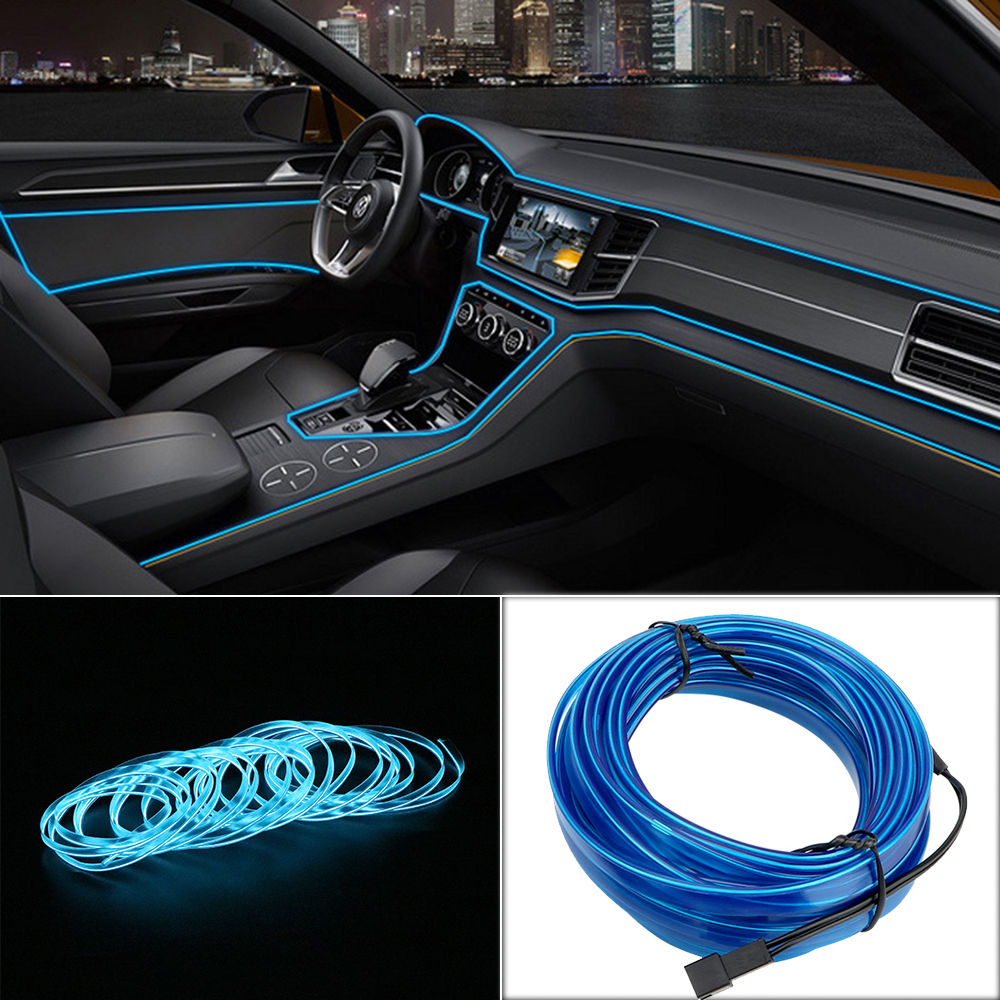 FORAUTO 1m/2m/3m/5m Car LED Strips Auto Decoration Atmosphere Lamp 12V  Flexible Neon EL Wire Rope Indoor Interior LED Car Light - Price history &  Review, AliExpress Seller - FORAUTO Global Store