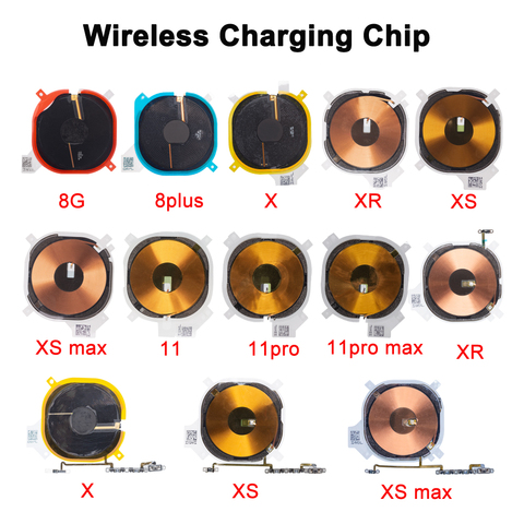 1pcs Brand Wireless Charging Chip NFC Coil  With Volume Flex For iPhone X XR XS MAX 11 Pro Max Charger Panel Sticker Flex Cable ► Photo 1/6