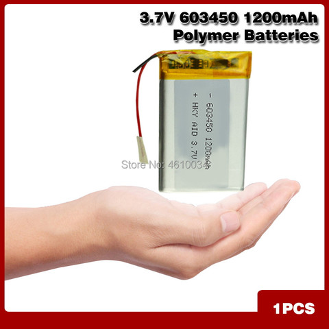 Rechargeable Li-po Battery 3.7v Volt 603450 1200mAh Lithium Li-ion Bateria Replacement For Power Bank Telephone Drone PSP ► Photo 1/1