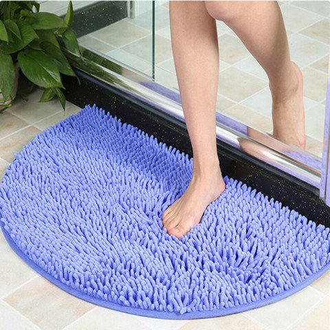 40X60cm Soft Carpet Slip-resistant Bathing Room Rug Floor Door Mat Dirt Barrier Semi Circle Floor Door Cushion Mat Rug ► Photo 1/6