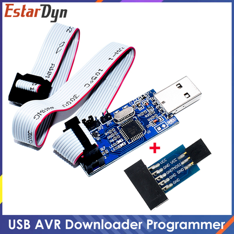 USBASP USBISP AVR Programmer USB ISP USB ASP ATMEGA8 ATMEGA128 Support Win7 64K 10Pin To 6 Pin Adapter Board ► Photo 1/6