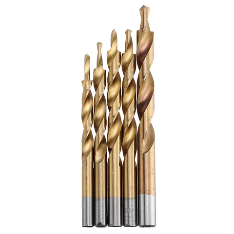 Titanium Coating Twist Step Drill Bits for Manual Pocket Hole Jig Master System 8-4/9-5/10-5/10-6/12-8mm Woodworking Tool ► Photo 1/6