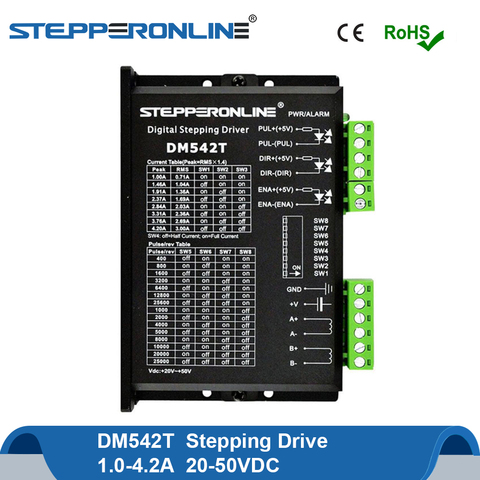 DM542T Digital Stepper Motor Driver 2-phase Stepper Motor Drive 1.0-4.2A 20-50VDC for Nema 17, 23, 24 CNC Stepper ► Photo 1/4
