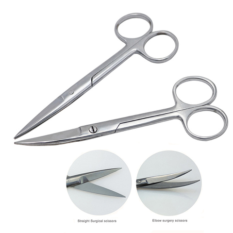 Pet Farm Veterinary Vet Medical Stainless Steel Surgical Scissors 14cm 16cm 18cm Straight curved Tip Scissors Farming Tool ► Photo 1/6