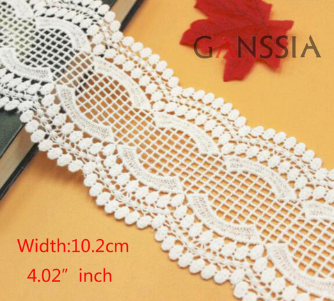 1yrd/lot Width:10.2cm Vintage Oval Bilateral Hollow Embroidery Lace DIY Clothing Accessories Sewing Laces （ss-974） ► Photo 1/2