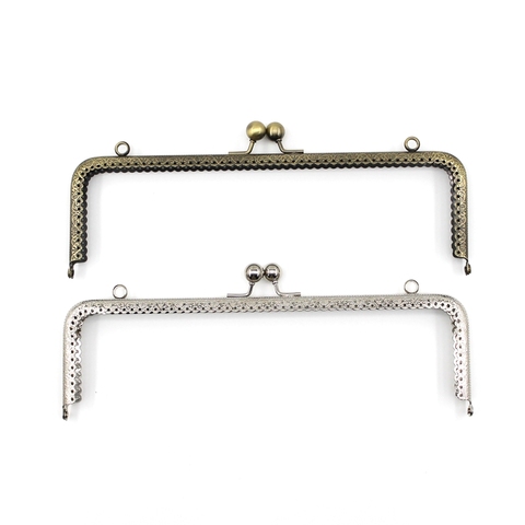 25.5CM Big Square Metal Frame for Purse Handle Clutch Bag Handbag Accessories Making Purse Clasp Lock Metal Clasp Bags Hardware ► Photo 1/4