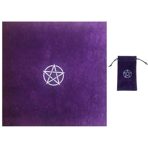 Pentagram Tarots Tablecloth with Bag Velvet Altar Tarots Cloth Pentacles Tarots Mat ► Photo 1/6