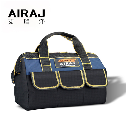 AIRAJ 13 in Tool Bag, Large Capacity Top Opening Tool Kit, Tool Storage Bag For Electrician Woodworking Fitters ► Photo 1/6