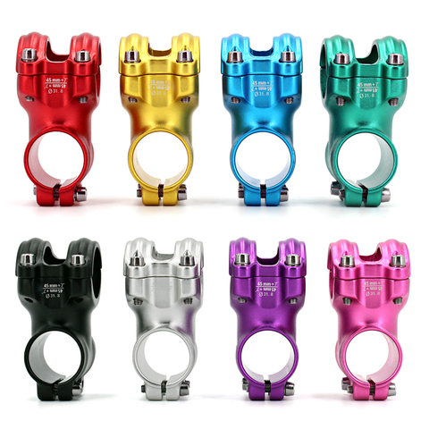 Mtb Stem Bike Stem 7 degree 45mm Handlebar Short Stem Road Bike Stem Colorful Mountain Bike Parts Bicycle Accessories MTB Parts ► Photo 1/6