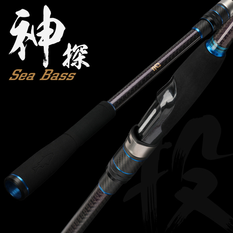 TSURINOYA Spinning Fishing Rod DETECTIVE 2.4m/2.7m/3.0m/3.3m M Inshore Fishing Seabass FUJI Guide Rings Reel Seat Long Casting ► Photo 1/6