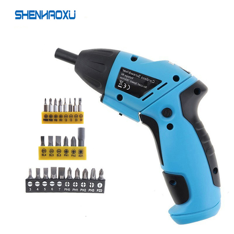 6V Battery Electric Screwdriver mini Cordless Drill Wireless Power With LED Light Multi-function DIY Power Tools 10 Bits ► Photo 1/6