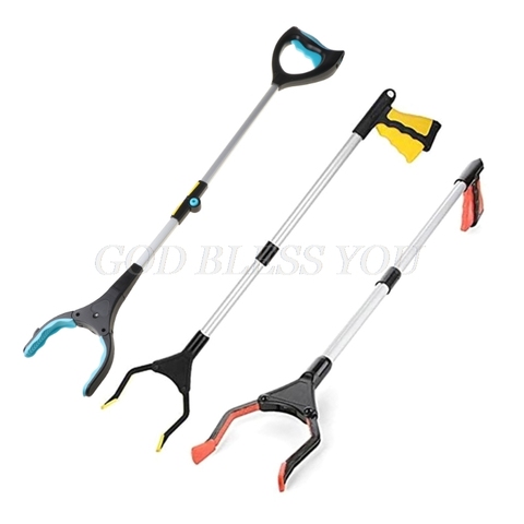 Foldable Long Trash Clamps Grab Pick Up Tool Curved Handle Garbage Clip Portable Pickup Tools Drop Shipping ► Photo 1/6
