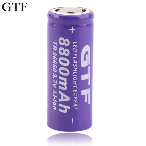 GTF 1PC 3.7V 26650 8800mAh Li-ion Rechargeable Battery For LED Flashlight Torch Li-ion Flat Battery drop shipping ► Photo 1/6