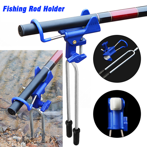 Portable Fishing Rod Holder Stand Adjustable Metal Bracket Fishing Rod Stents Holder Fishing Tackle Accessory ► Photo 1/6