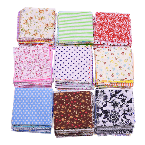 50pcs Squares 10*10cm Colorful Patchwork Cotton Sewing Fabric Quilt Material DIY Home Quarters Handcraft Needlework Fabric ► Photo 1/6