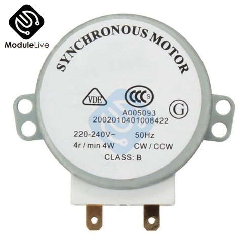 AC 220V-240V 50Hz Synchronous Motor CW/CCW Microwave Turntable Turn Table TYJ50-8A7 DShaft 4 RPM VEJ20 P20 Tools ► Photo 1/6