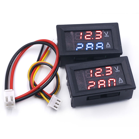 DC 0-100V 10A Digital Voltmeter Ammeter Dual Display Voltage Detector Current Meter Panel Amp Volt Gauge 0.28