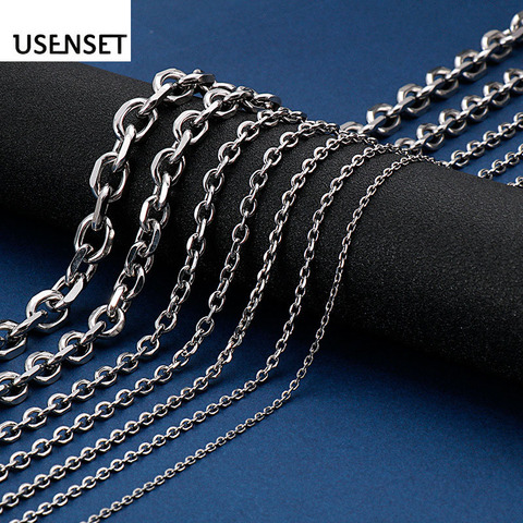 Stainless Steel Chains Necklaces Cuban O Chain for Men Women Hip Hop Punk DIYJewelry1.5MM 2MM 3MM 4MM 5MM 6MM Wholesale ► Photo 1/6