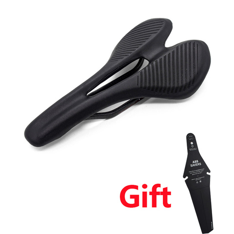 2022 new Carbon Fiber Road Mtb Saddle Use 3k T700 Carbon Material Pads Super Light Leather Cushions Ride Bicycles Seat ► Photo 1/6