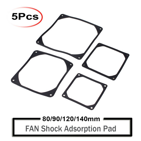 5pcs 80mm 92mm 120mm 140mm Anti-vibration Silicon Fan Gasket Noise Reducing Silencer Gasket Pad For PC  Computer Case Fan ► Photo 1/6