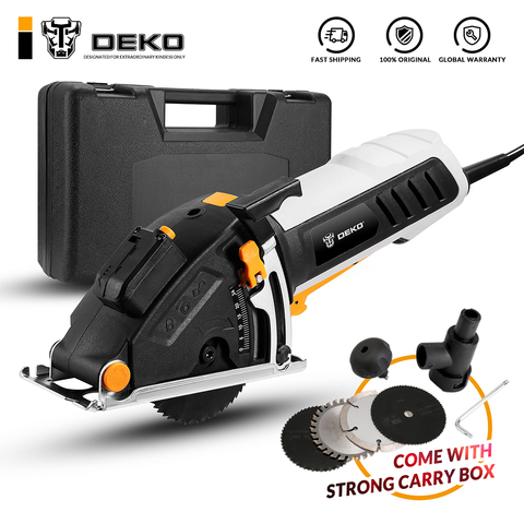 DEKO Mini Circular Saw Power Tools with Laser, 4 Blades, Dust passage, Allen key, Auxiliary handle, BMC BOX Electric Saw ► Photo 1/6