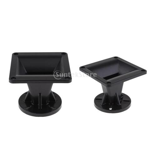 2 Pieces Black Plastic Speaker Wave Guide Horn Long-Throw Distance & Wide Dispersion Angle Tweeters 120x120mm ► Photo 1/6