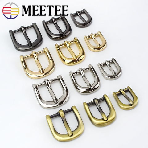 4/10pc Meetee Handbag Shoes Strap Belt Metal Pin Buckles 11/15/20mm Slider Web Adjuster DIY Leather Craft Repair Accessory F3-25 ► Photo 1/6